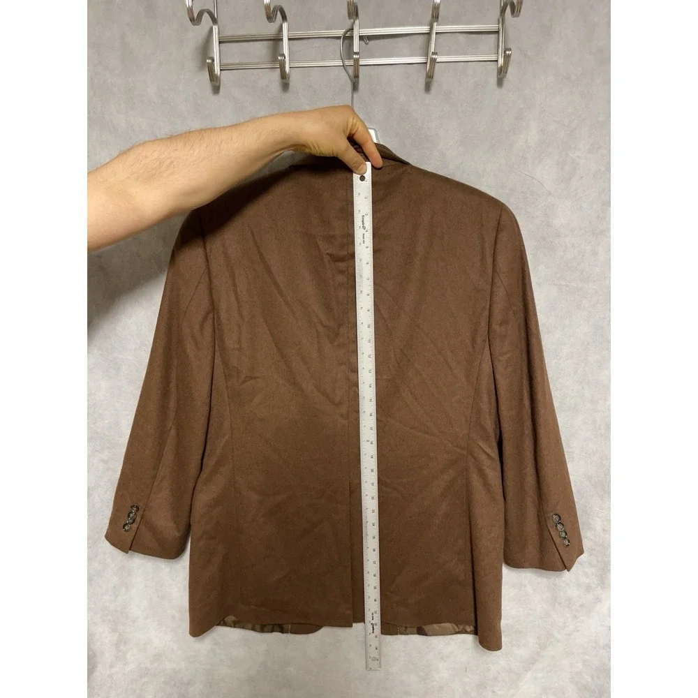 Club Room Blazer Men's 44R Brown Cashmere 2B Winter Flannel Academia Coat Luxury